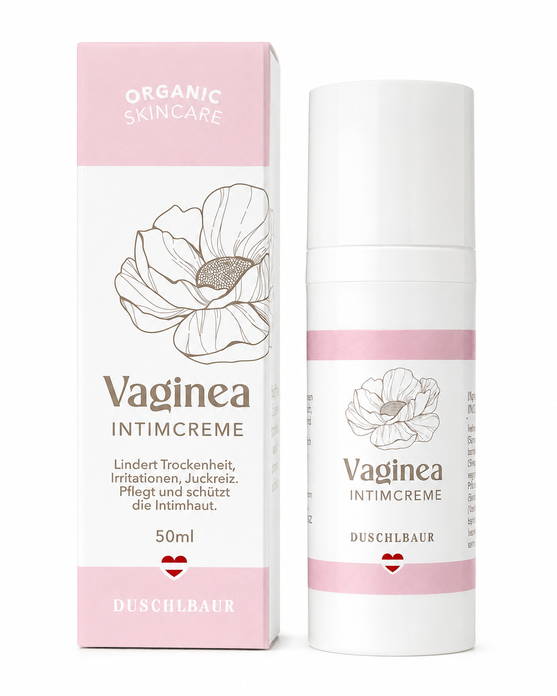 VAGINEA® Intimcreme — Flasche und Verpackung